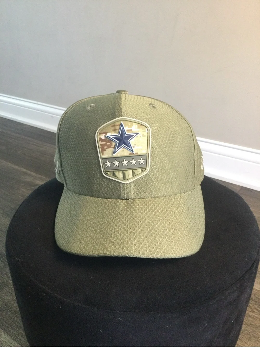 Olive Green Dallas Cowboys Shield Patch Hat